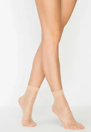 Sosete penti dama ,Dance 15 DEN, Scurte, Bej Deschis