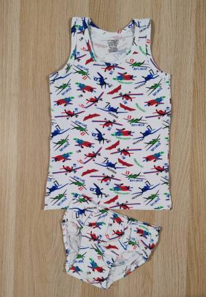 Set băieți – Maiou și chilot – Bumbac colorat